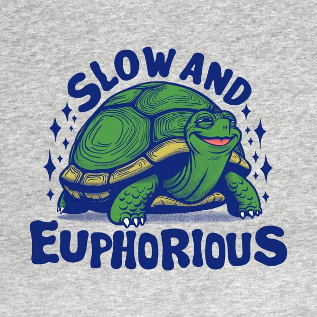 Slow and Euphorious Funny Euphoric Turtle Smiling by Julio Regis